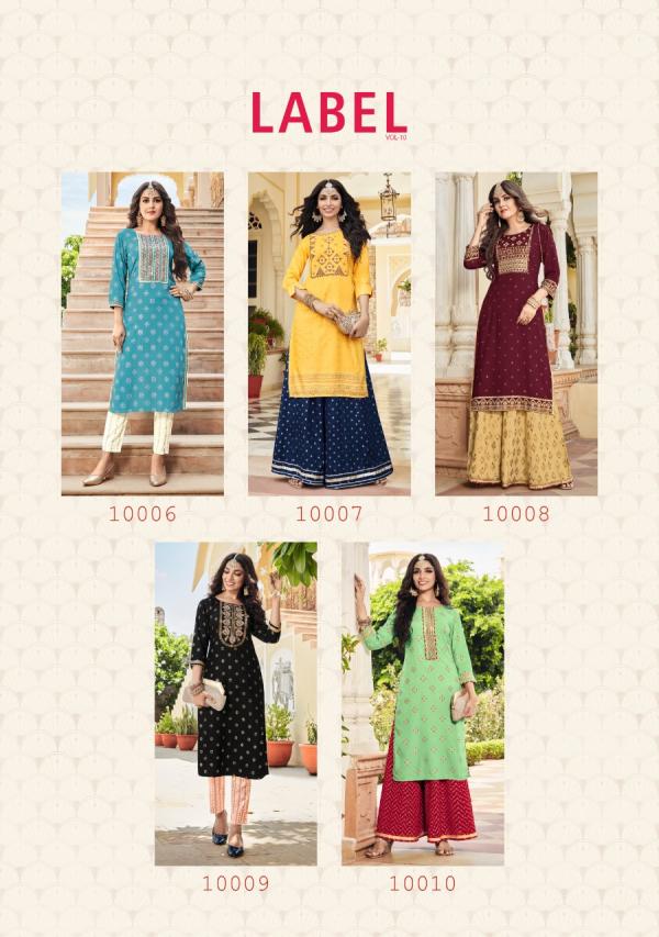 Fashion Label Vol 10 By Kajal Style Kurti With Bottom Collection